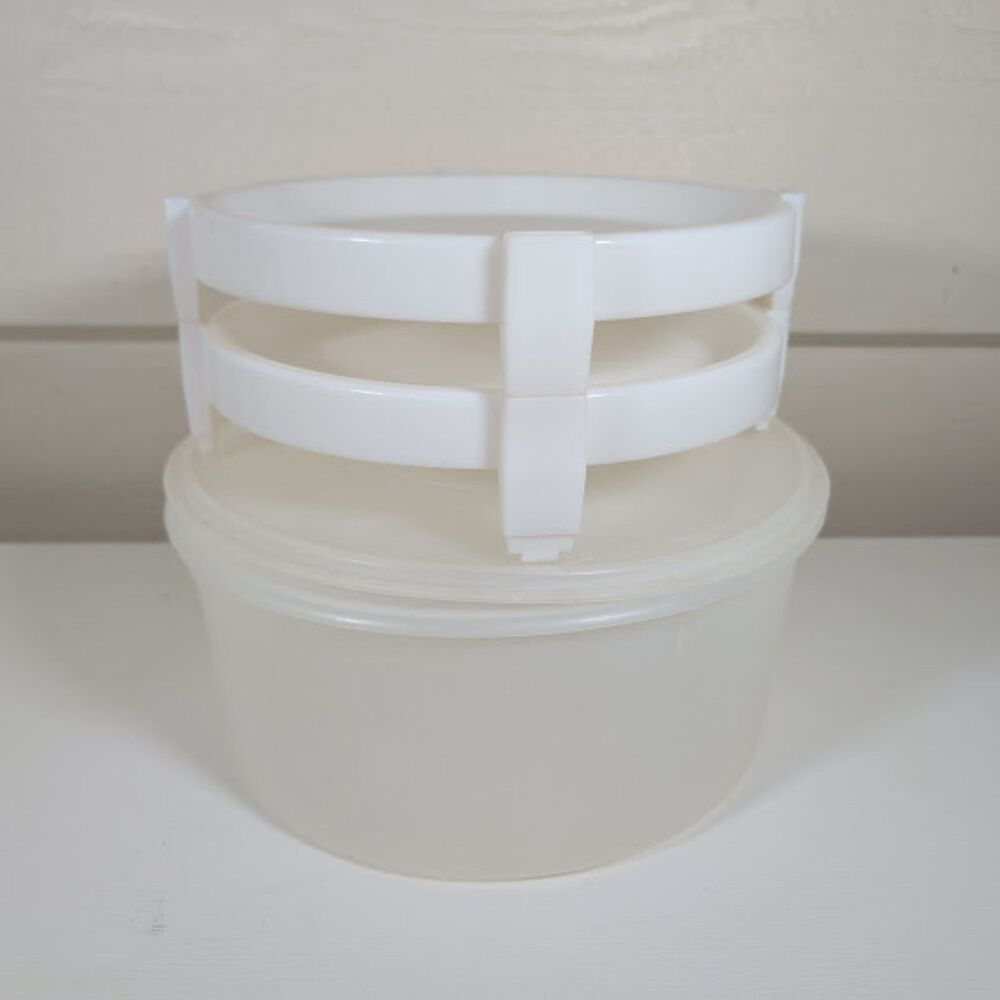 Vintage Tupperware Carry-All 32C 256-1 Lid 224-11 2 DivideARack Pie Stacker 511